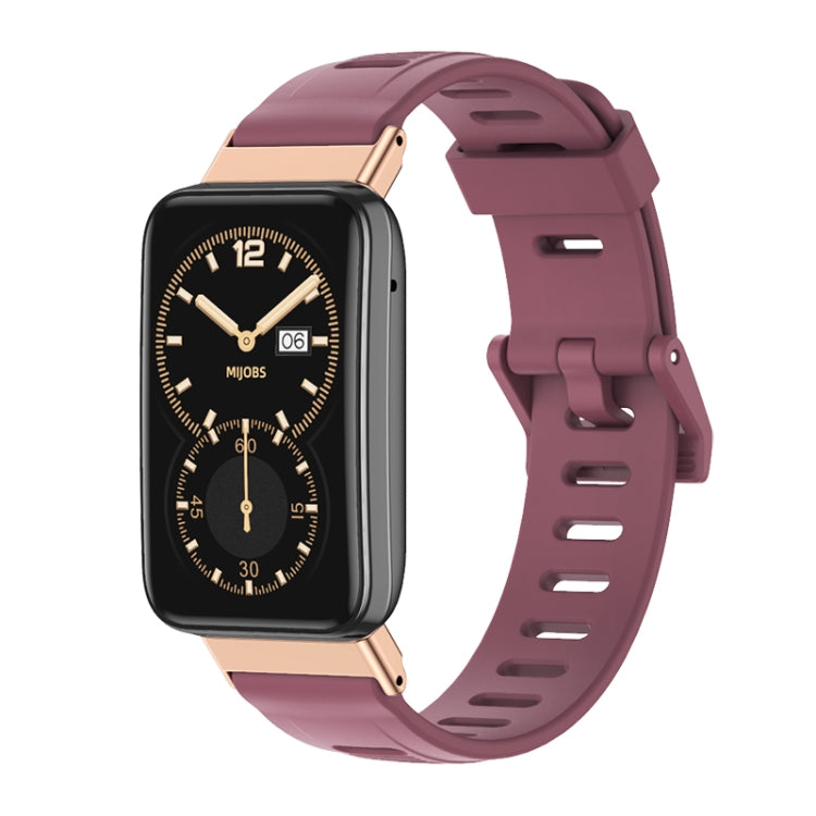 Mijobs Flat Hole TPU Watch Band, For Xiaomi Mi Band 7 Pro
