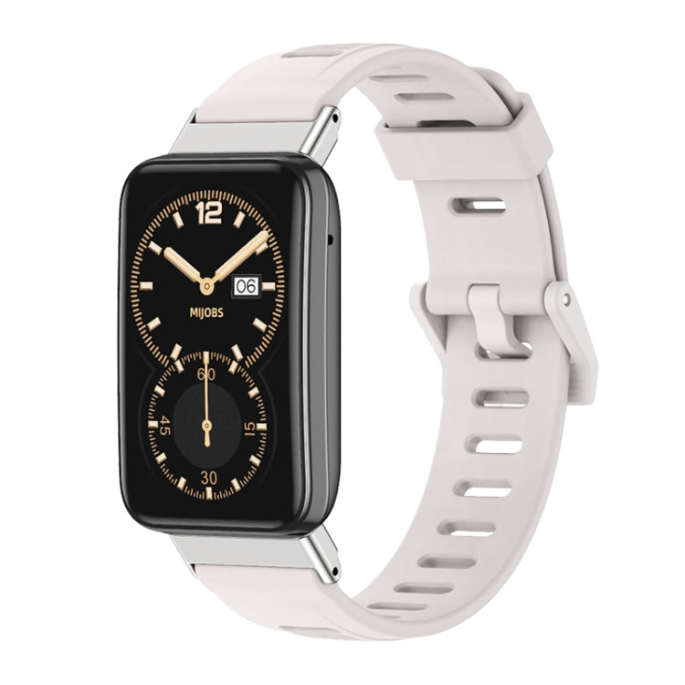 Mijobs Flat Hole TPU Watch Band, For Xiaomi Mi Band 7 Pro