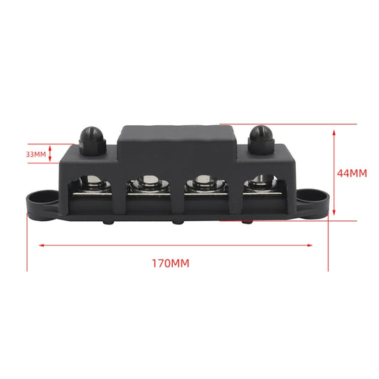 RV Ship High Current Power Distribution Terminal Block with Cover, Black M8 Stud, Red M8 Stud, Black M10 Stud, Red M10 Stud, 1 Pair Black & Red M8 Stud, 1 Pair Black & Red M10 Stud