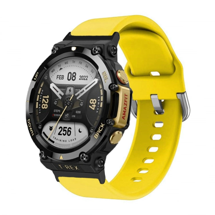 Silicone Reverse Buckle Watch Band, For Amazfit T-Rex 2