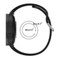 Black silicone watch band with metal clasp; fits 5.5–8.7 in