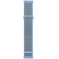 Blue-gray woven nylon watch band with light blue buckle tabs