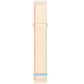 Cream woven nylon watch band with orange edge strip and light blue buckle tab