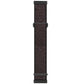Nylon buckle watch band with black woven texture and multicolor speckled stripes