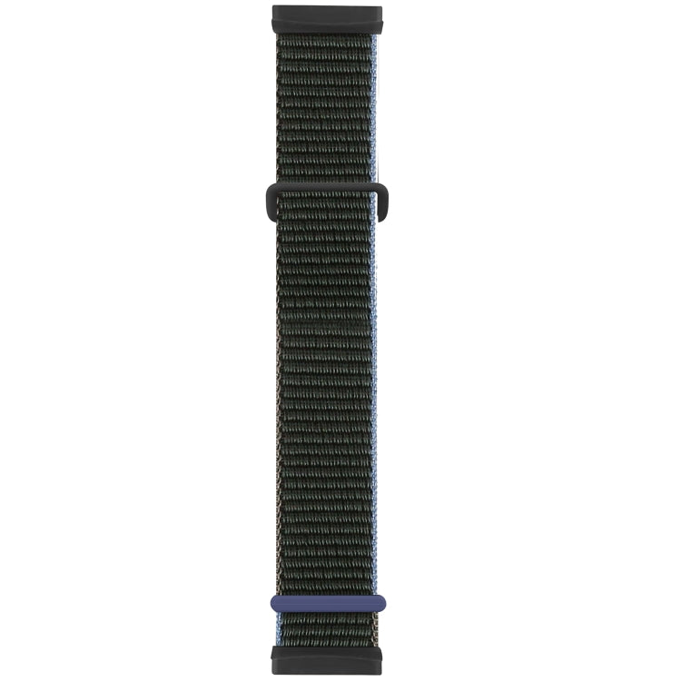 Dark navy nylon rubber watch band with buckle for Fitbit Versa 3