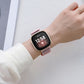 Rose pink nylon rubber watch band with buckle on wrist for Fitbit Versa 3