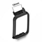 Black metal watch protective case, 18mm frame width, clear window opening