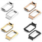 Metal watch protective case set, black, gold, rose gold, and silver frames