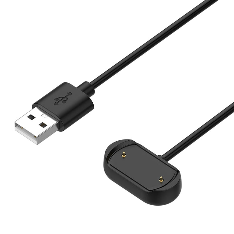 USB-A to magnetic cradle charging cable in black with gold contact pins