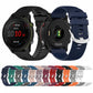 Set of cross-textured silicone watch bands in multiple colors with quick-fit pins