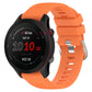 22mm cross-textured silicone watch band in orange with matching clasp