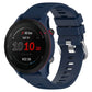 Navy 22mm textured silicone watch band, cross pattern, adjustable buckle holes