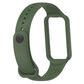 Silicone watch band for Amazfit Band 7, dark green strap with pin holes and loop