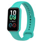 Silicone watch band for Amazfit Band 7, teal strap with perforations and rounded clasp