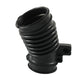 Car air intake hose, black ribbed tube with outlet end and side mounting bracket