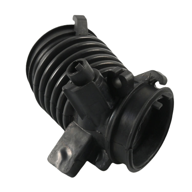 Car air intake hose, black rubber corrugated lines with side connector tabs