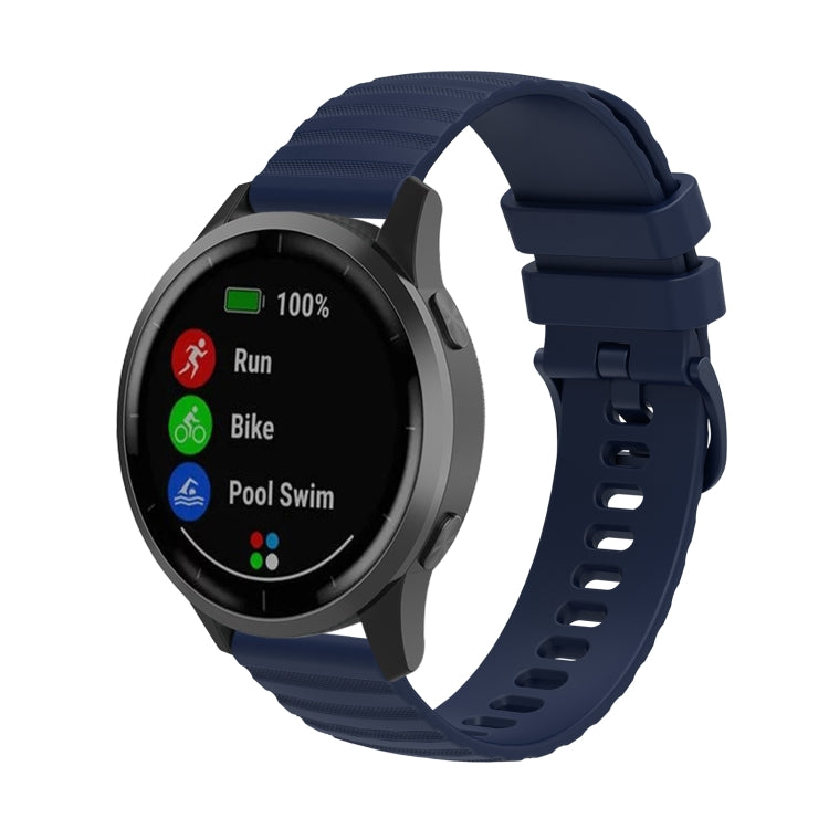 Universal Wave Pockmark Texture Silicone Watch Band, 20mm, 22mm