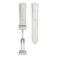 Genuine leather watch band in white with silver buckle and stitched edges for Samsung Watch