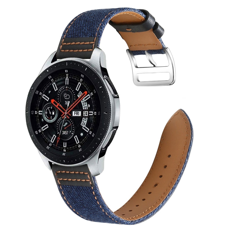 22mm Denim Leather Watch Band