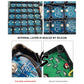 Internal circuit board close-up with sealed silicon coating and components