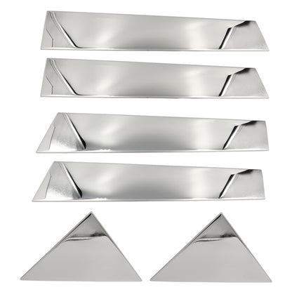 Chrome stainless door window trim strips set of four beveled pieces