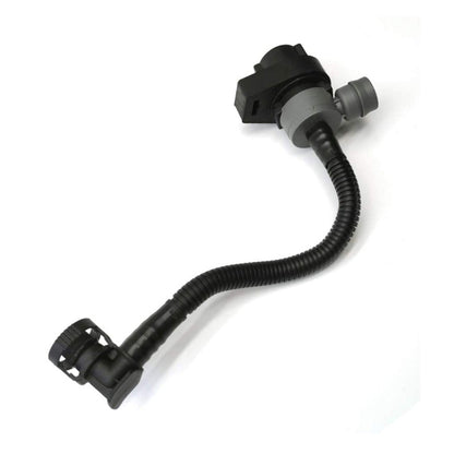 Fuel tank ventilation breather valve solenoid with black corrugated hose and connector
