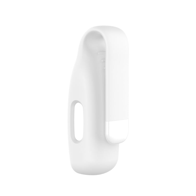 White silicone protective clip case cover, back view with side cutout