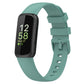 For Fitbit Inspire3 Solid Color Silicone Watch Band, L Size, S Size