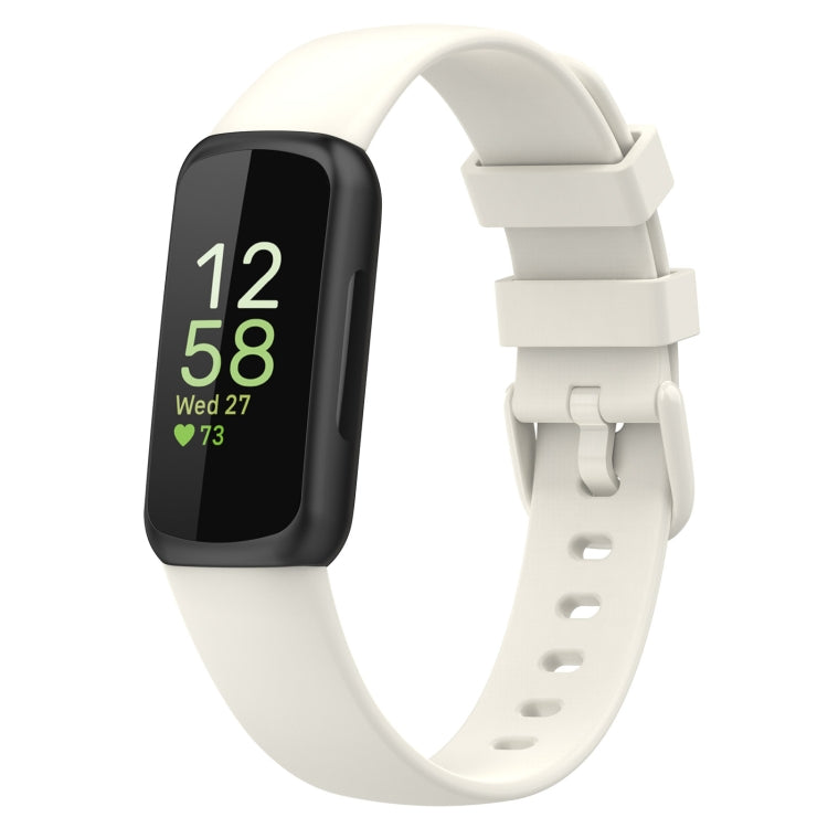 For Fitbit Inspire3 Solid Color Silicone Watch Band, L Size, S Size