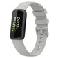 For Fitbit Inspire3 Solid Color Silicone Watch Band, L Size, S Size