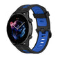 Two-color silicone watch band with blue strap and black buckle accents for Amazfit GTR 4