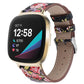 Round Tail Genuine Leather Watch Band, For Fitbit Versa 4 / Sense 2