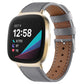 Round Tail Genuine Leather Watch Band, For Fitbit Versa 4 / Sense 2