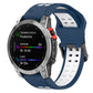 Navy blue silicone watch band with quick-release clasp and double-row vent holes