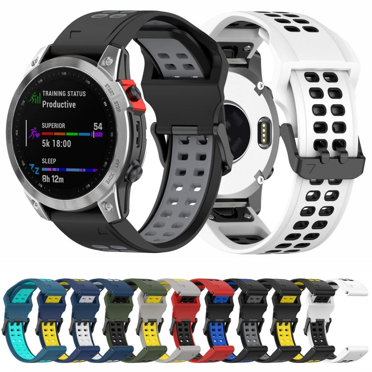 Set of double-row silicone watch bands with perforated straps in mixed colors
