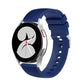 20mm pockmarked silver buckle silicone watch band with blue strap and buckle