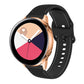 Two-color silicone watch band with black mesh texture and subtle contrast stitching