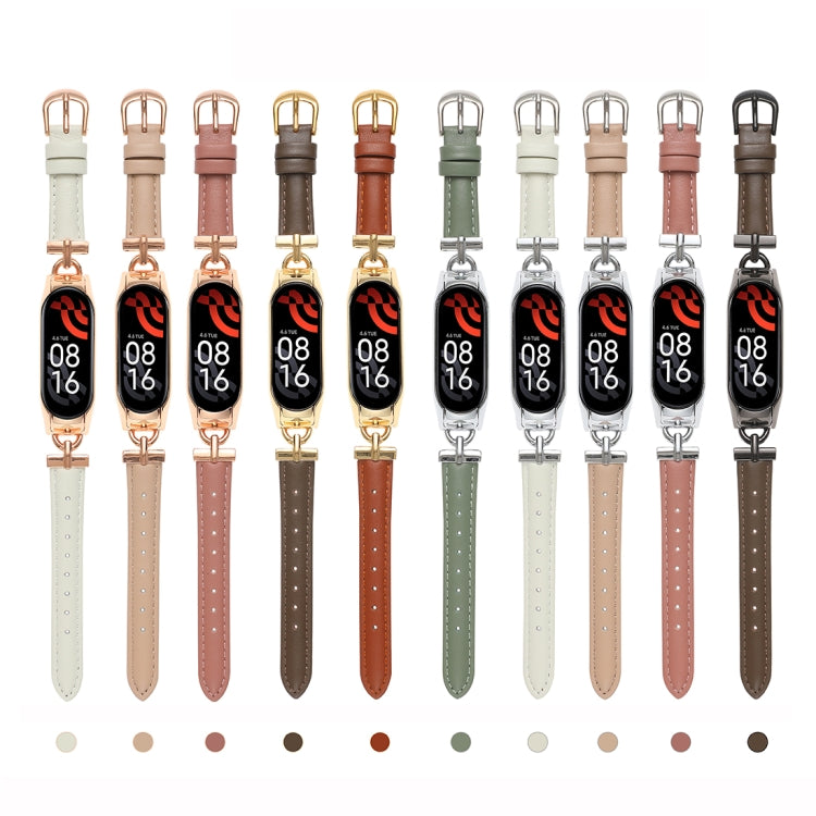 Assorted D-shaped steel and genuine leather watch bands in multiple colors