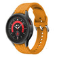 Rhombus-texture silicone watch band in orange with metal clasp, for Galaxy Watch 5/5 Pro.