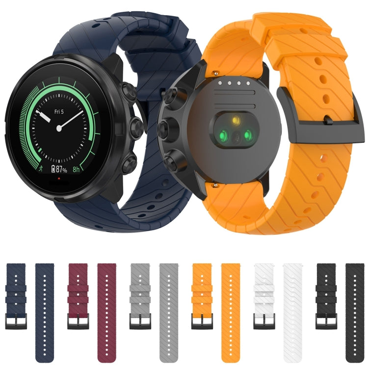 Silicone watch straps for Suunto 9 Lightning, several colors shown including orange