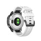 20mm textured silicone watch strap with plastic quick-release clasp, white
