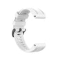20mm textured silicone watch strap with plastic quick-release clasp, white