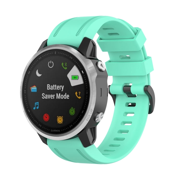 Textured 20mm watch strap, mint green silicone with quick-release plastic button