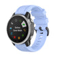 Textured 20mm watch strap, light blue silicone with quick-release plastic button clasp