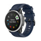 Textured 20mm quick-release watch strap with plastic button, navy blue silicone band