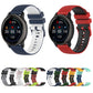 Two-color plaid silicone watch bands in multiple colors, perforated strap with matching buckles
