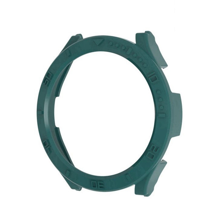 Green PC half-cover watch case with scale, clear round protective frame for watch