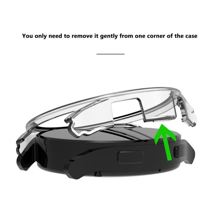 Black PC half-cover watch case with clear protective cover and scale