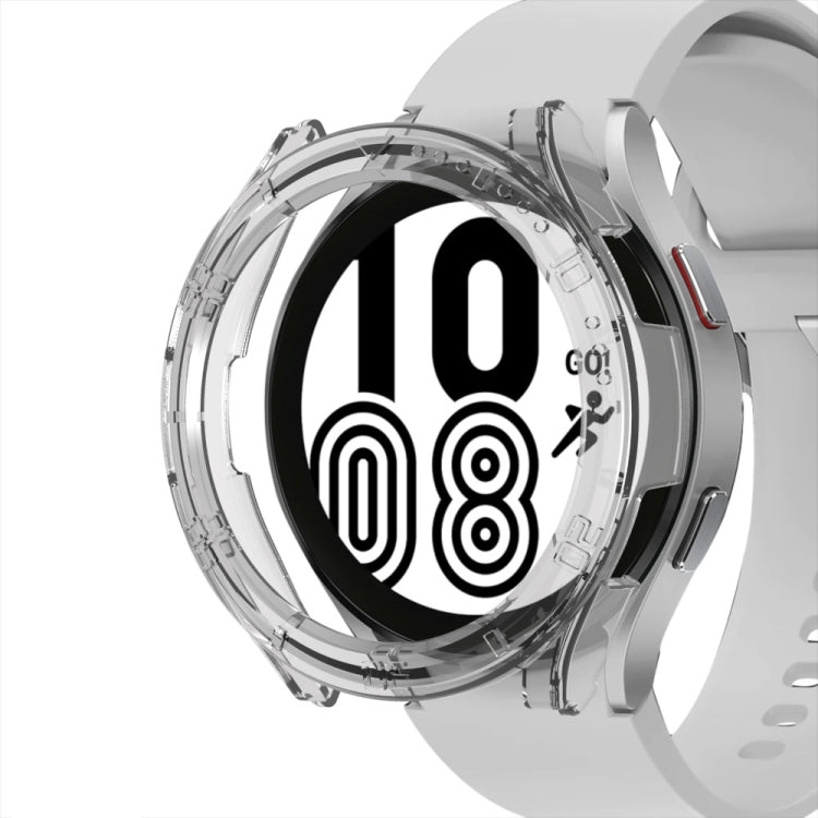 Clear PC half-cover watch case showing watch face through transparent front