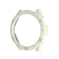 Light gray/white PC half-cover watch case with scale, snap-on protective round frame